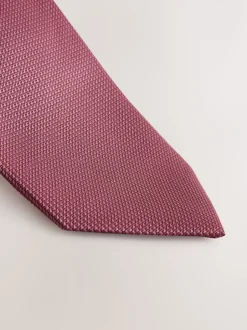 Stropdassen En Pochets|Next Oudroze - Smal - Stropdas met textuur