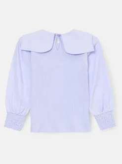 Overhemden En Blouses|Angel & Rocket - Elise Bow Collar Long Sleeve Blouse Paars