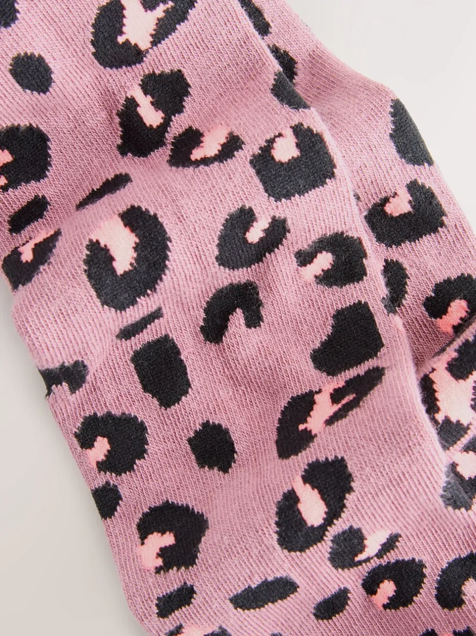 Sokken En Panty's|Next Paars - Cotton Rich Animal Print Tights