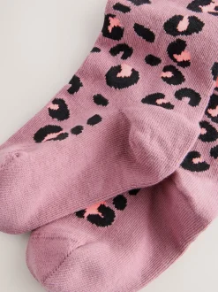 Sokken En Panty's|Next Paars - Cotton Rich Animal Print Tights