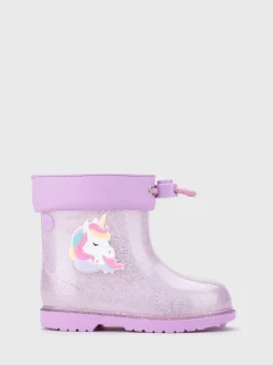 Laarzen*Igor - Glitter Unicorn Ankle Wellies Paars