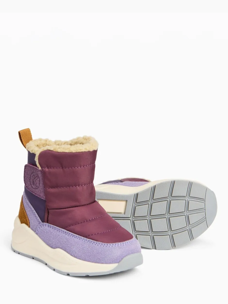 Boots|Boots*KIDLY by MORI - Quilted Snow Boots Paars