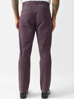 Broeken En Chino's|Next Paars - Slim Fit - Stretchy chino