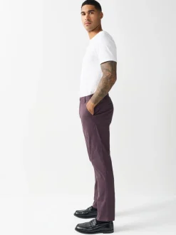 Broeken En Chino's|Next Paars - Slim Fit - Stretchy chino