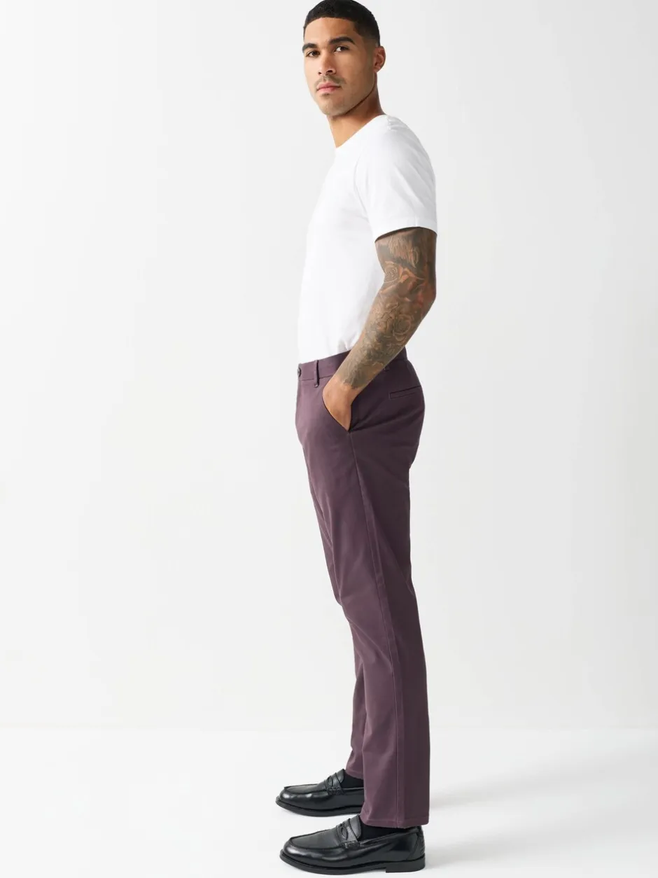 Broeken En Chino's|Next Paars - Slim Fit - Stretchy chino