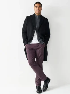 Broeken En Chino's|Next Paars - Slim Fit - Stretchy chino