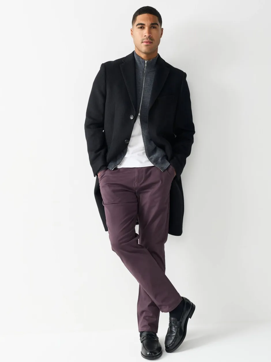 Broeken En Chino's|Next Paars - Slim Fit - Stretchy chino