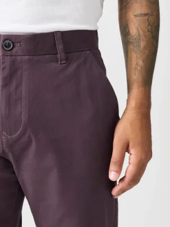 Broeken En Chino's|Next Paars - Slim Fit - Stretchy chino