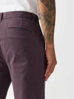 Broeken En Chino's|Next Paars - Slim Fit - Stretchy chino