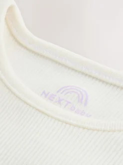 Tuinbroeken|Next - Baby Jersey Bretelbroeken en Bodysuit 2 Pieces Set (0mnd-2jr) Paars hartjes