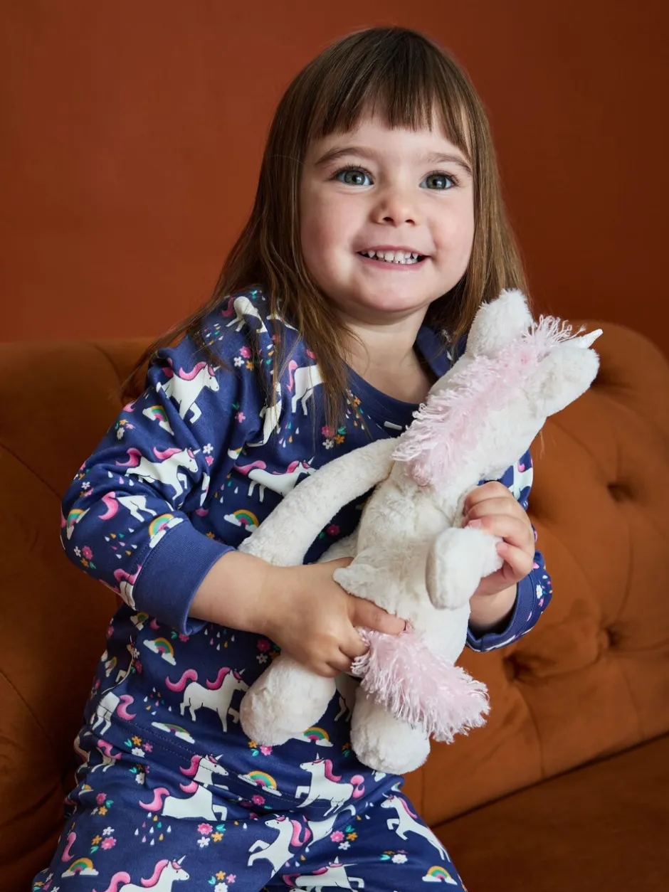 Nachtkleding En Pyjama's|Pyjama's|Jojo Maman Bébé - Print Glow In The Dark Jersey Pyjamas Paars met eenhoornprint
