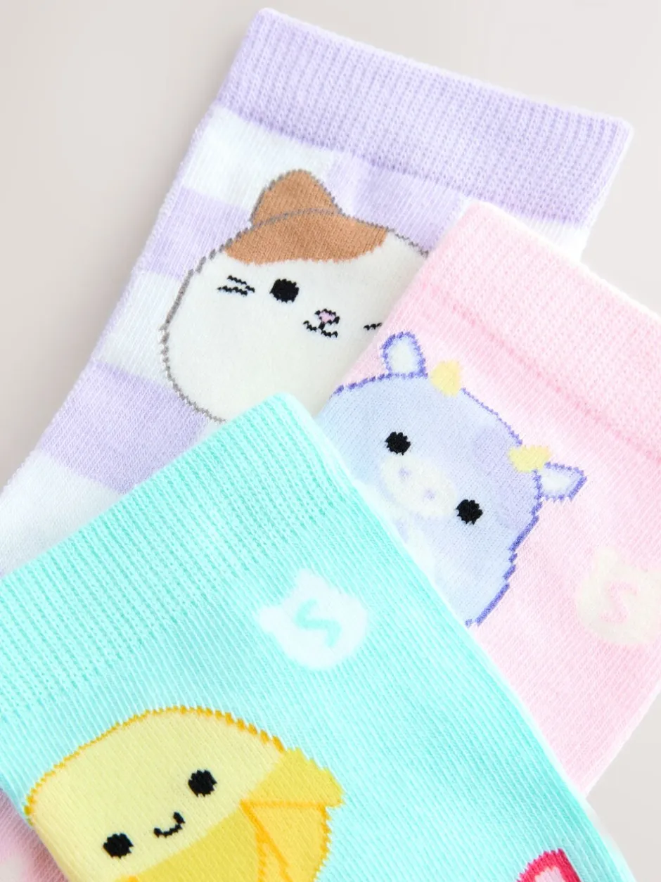 Sokken En Panty's|Next Paars/aqua - Cotton Rich Squishmallows Ankle Socks 3 Pack