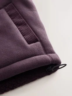 Jassen En Jacks|Sweaters En Hoody´S*Next - Cord Block Zip Through Funnel Fleece Paarsblauw