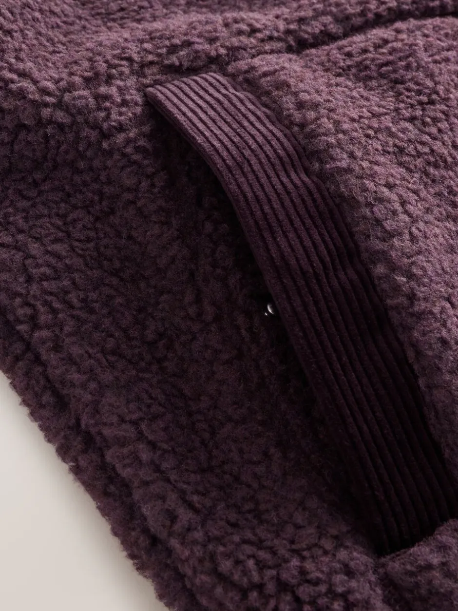 Jassen En Jacks|Sweaters En Hoody´S*Next - Cord Block Zip Through Funnel Fleece Paarsblauw