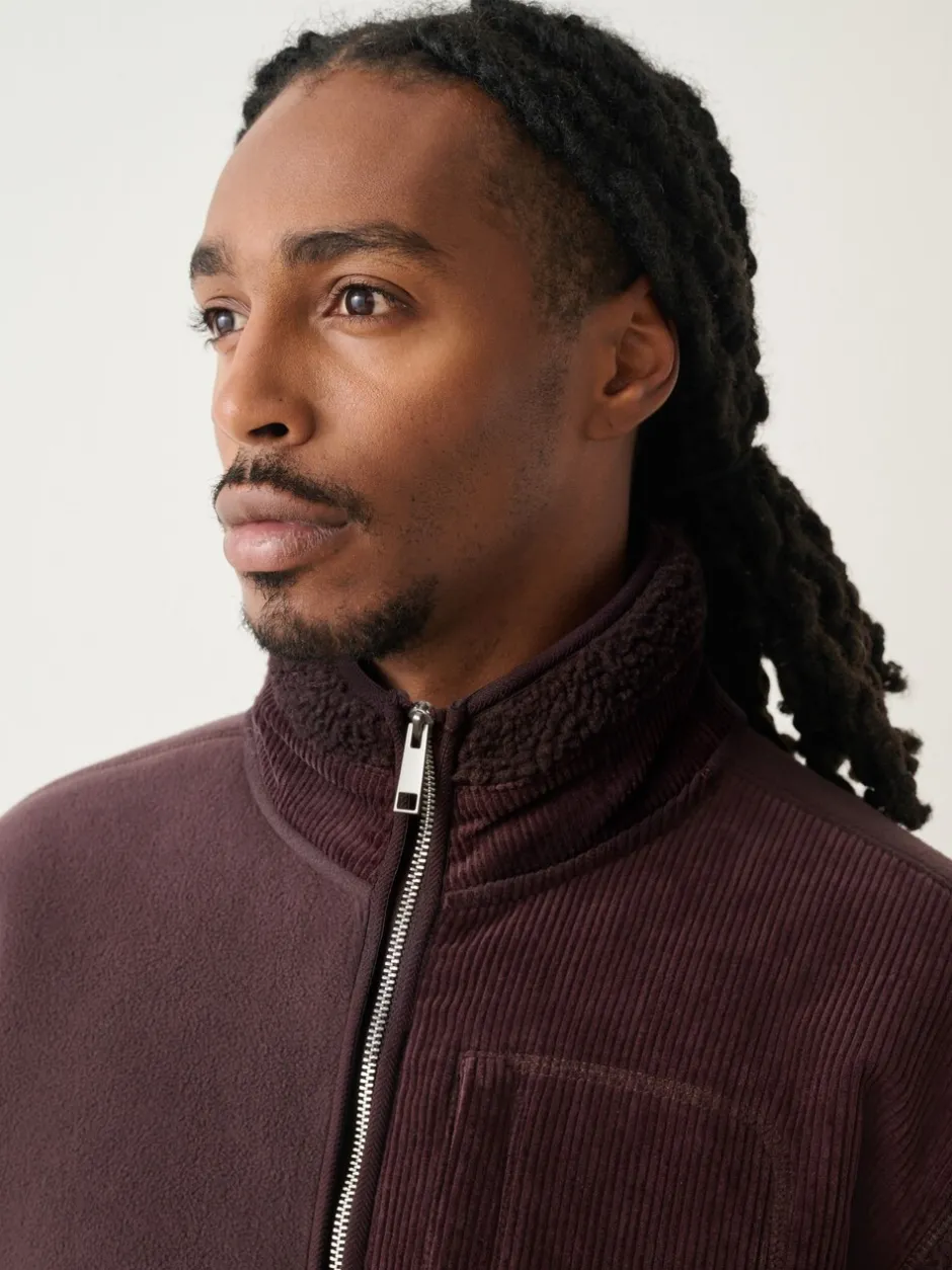 Jassen En Jacks|Sweaters En Hoody´S*Next - Cord Block Zip Through Funnel Fleece Paarsblauw