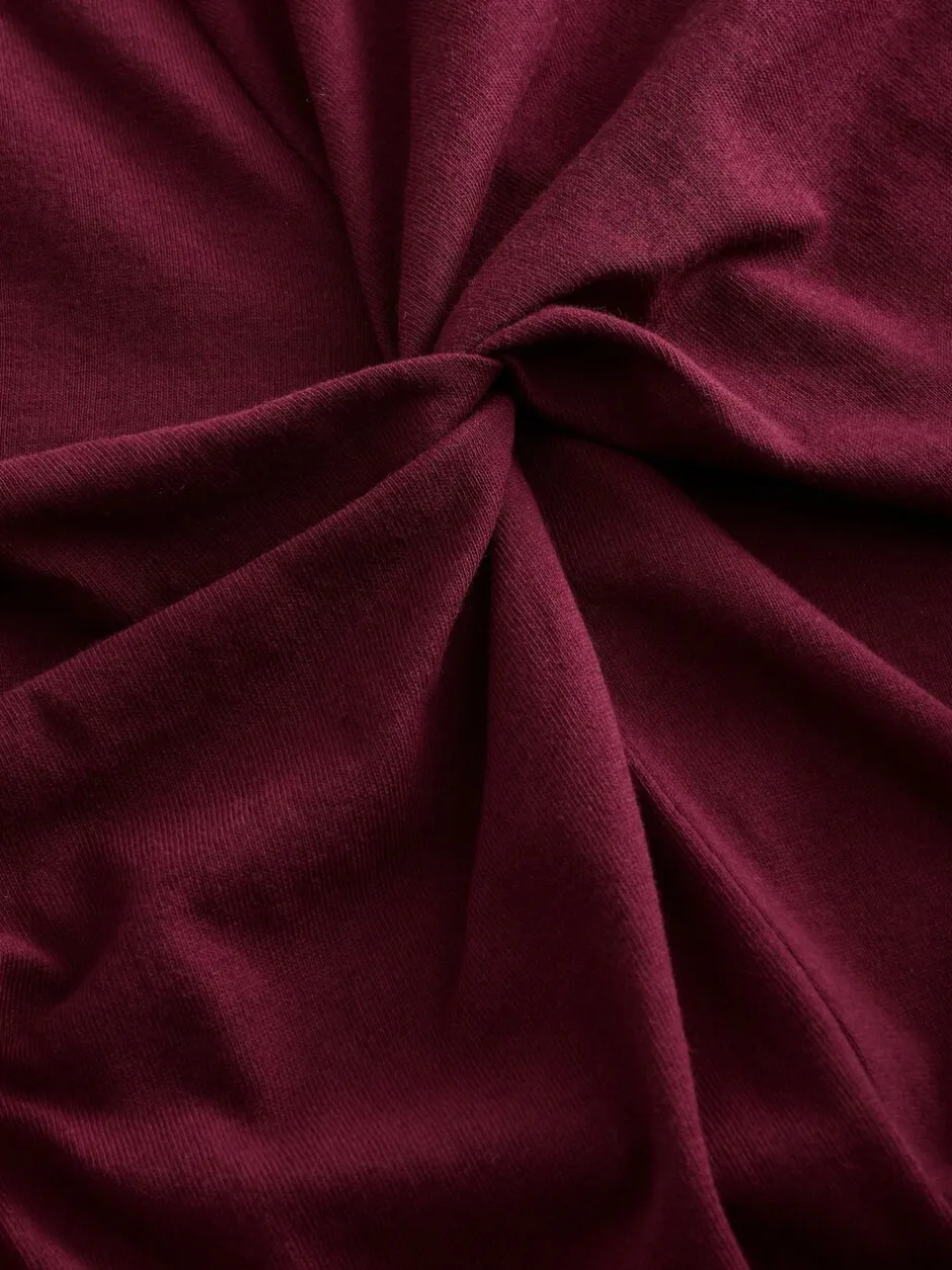 Jurken|Next - Zomerse T-shirtjurk met draai en korte mouwen Paarsblauw