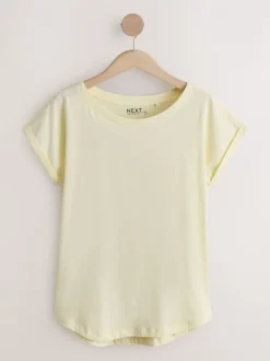 Tops En T-Shirts|Next - Set van 5 T-shirts met kapmouwtjes Paars/blauw/botergeel/roze/wit