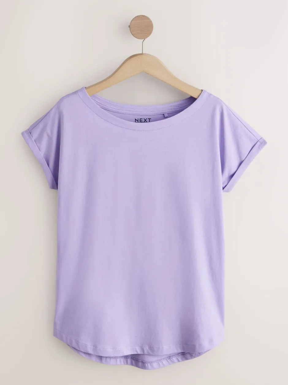 Tops En T-Shirts|Next - Set van 5 T-shirts met kapmouwtjes Paars/blauw/botergeel/roze/wit