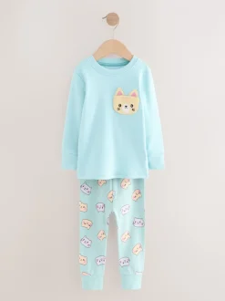Multipacks|Nachtkleding En Pyjama's|Next - Verpakking van 3 knusse pyjama's (9 mnd-10 jr) Paarse kattenprint