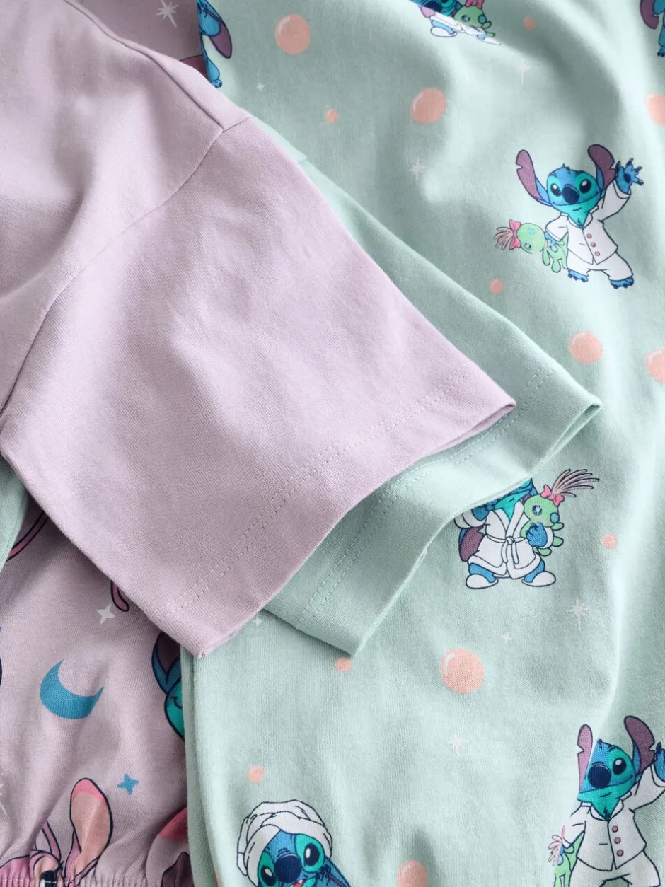 Nachtkleding En Pyjama's|Pyjama's|Next Paars/groen - Lilo & Stitch Joggers Pyjamas 2 Pack (3-16yrs)
