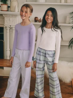 Nachtkleding En Pyjama's|Pyjama's|Next Paars/groen - Set van 2 geweven pyjamabroeken (3-16jr)