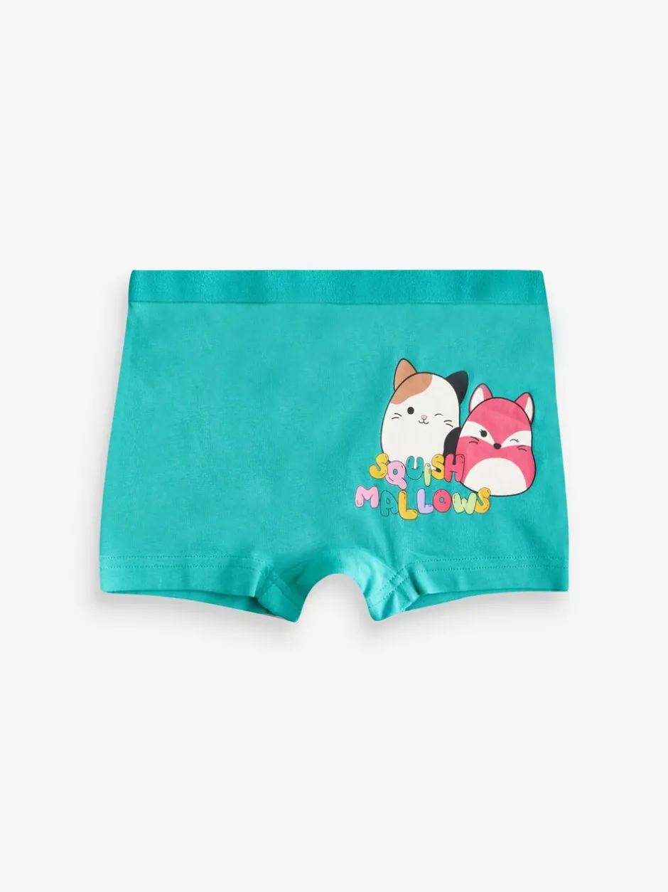 Alle Ondergoed|Next Paars/groen - Squishmallow verpakking van 5 korte onderbroeken (5 - 14 jr)