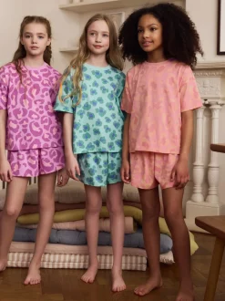 Nachtkleding En Pyjama's|Pyjama's*Next Paars/oranje - Set van 3 pyjama's (3-16 jr)