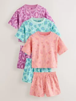 Nachtkleding En Pyjama's|Pyjama's*Next Paars/oranje - Set van 3 pyjama's (3-16 jr)