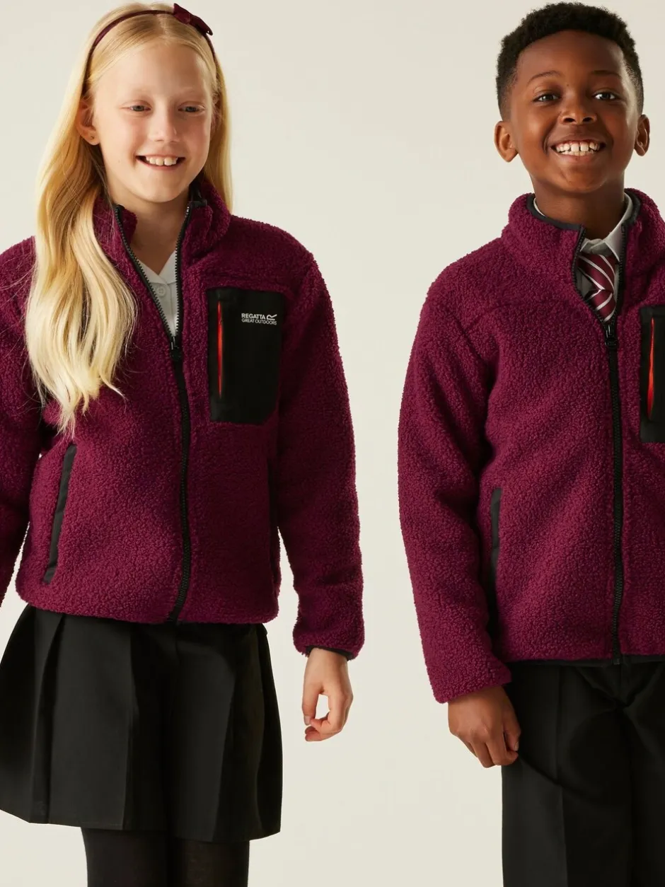 Jassen En Jacks*Regatta - Junior Frankie warme fleece met volledige rits Paarsrood
