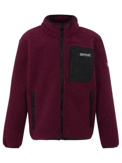 Jassen En Jacks*Regatta - Junior Frankie warme fleece met volledige rits Paarsrood