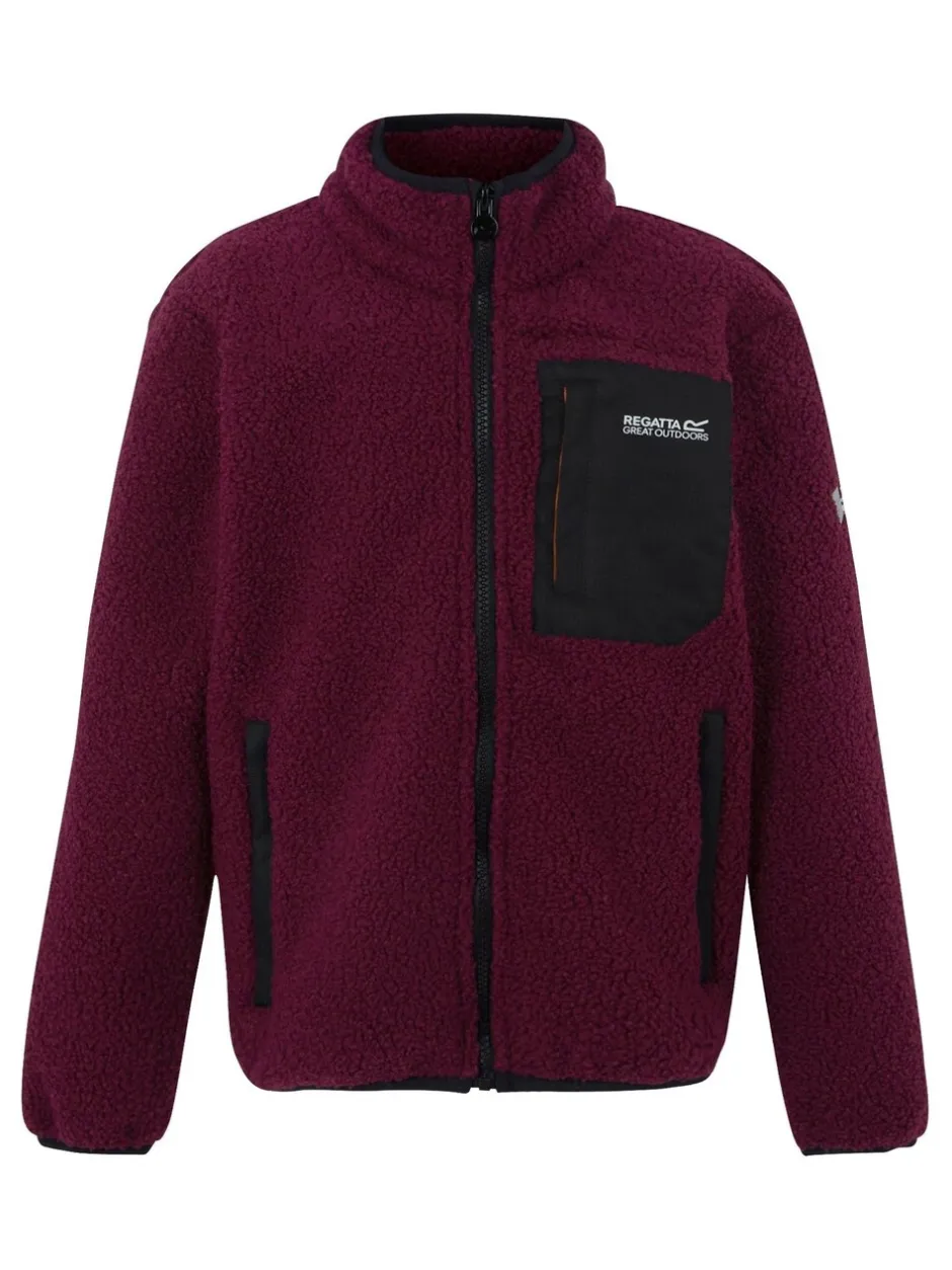 Jassen En Jacks*Regatta - Junior Frankie warme fleece met volledige rits Paarsrood