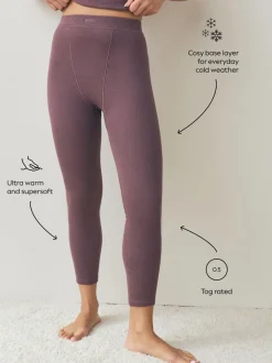 Alle Nacht- En Loungekleding*Next - Thermal Maximum Warmth Cosy Ribbed Legging Paarsrood