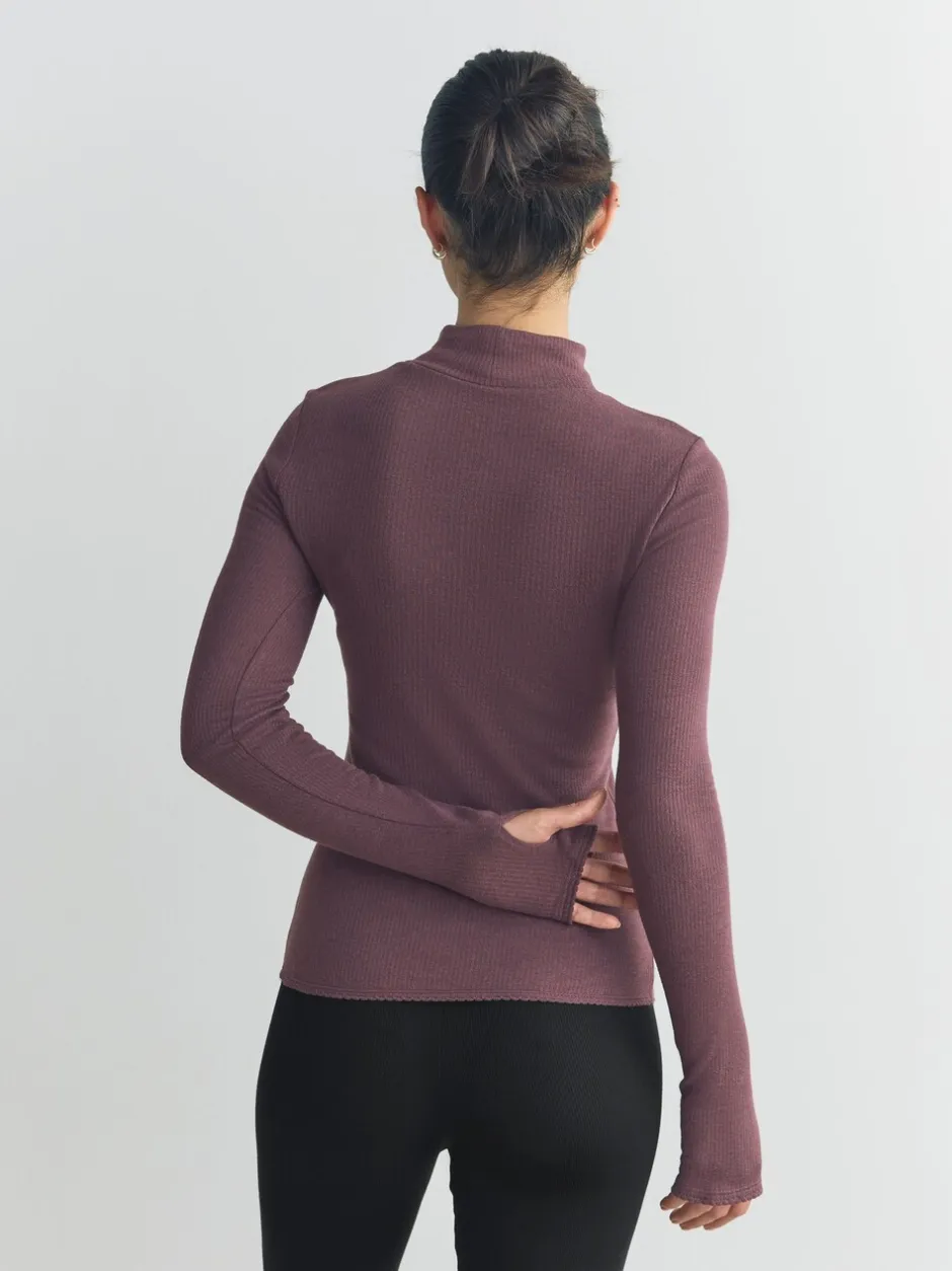 Alle Nacht- En Loungekleding*Next - Thermal Maximum Warmth Cosy Ribbed Roll Neck Top Paarsrood