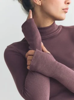 Alle Nacht- En Loungekleding*Next - Thermal Maximum Warmth Cosy Ribbed Roll Neck Top Paarsrood