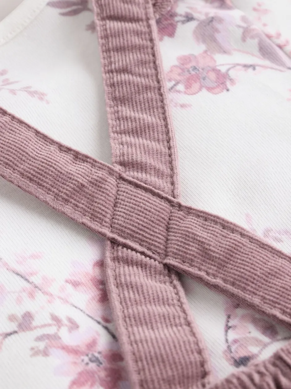 Sets En Combisets|Babypakjes En Babypyjama's*Next Paars/wit - Corduroy Baby Rompertje en Bodysuit met Lange mouwen en Panty's 3 -delige Set (0mnd -2jr)