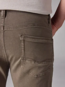Jeans|Next Paddenstoelbruin - Slim Fit - Comfortabele stretchjeans