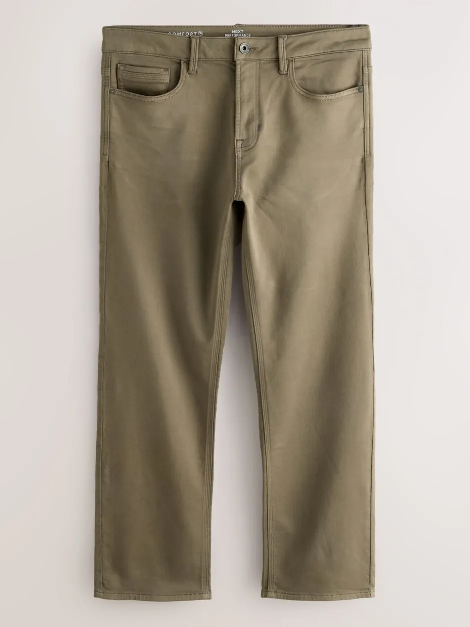 Jeans|Next - Straight fit - Comfortabele stretchjeans Paddenstoelbruin