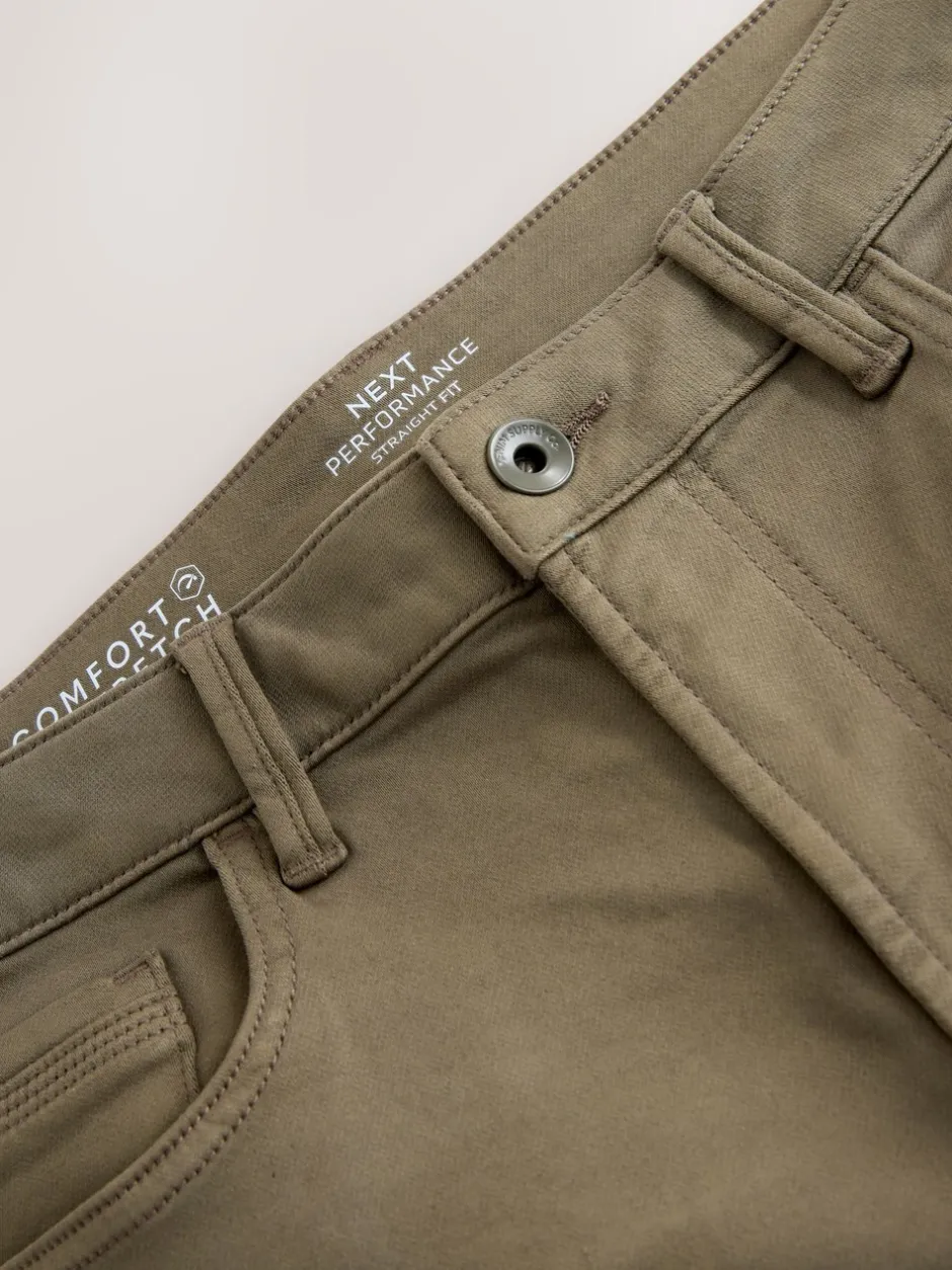 Jeans|Next - Straight fit - Comfortabele stretchjeans Paddenstoelbruin