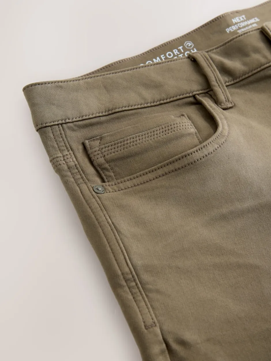 Jeans|Next - Straight fit - Comfortabele stretchjeans Paddenstoelbruin