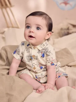 Rompertjes En Tuinbroeken*Next - 100% katoenen Cath Kidston rompertje Paddington Bear Baby met kraagje