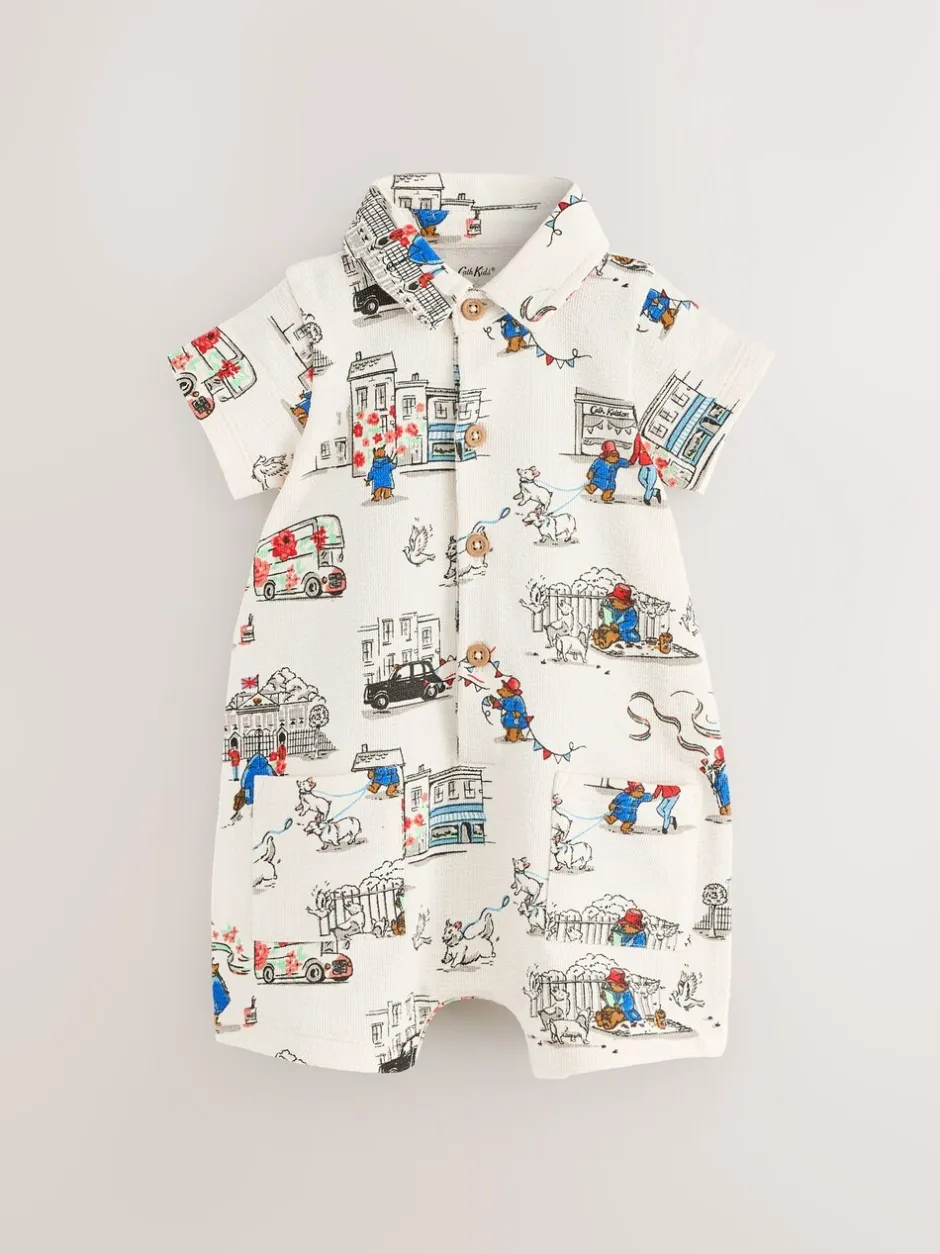 Rompertjes En Tuinbroeken*Next - 100% katoenen Cath Kidston rompertje Paddington Bear Baby met kraagje