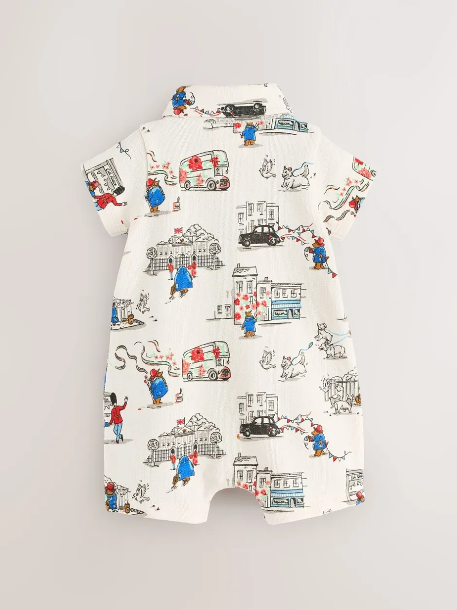 Rompertjes En Tuinbroeken*Next - 100% katoenen Cath Kidston rompertje Paddington Bear Baby met kraagje