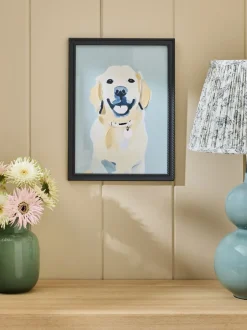 Canvassen En Kunst Voor Aan De Wand*Next Painterly Animal Framed Wall Art Golden retriever