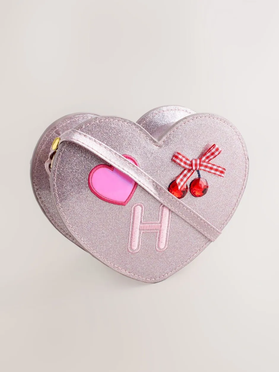Tassen|Next Pale Pink/ Metallic - Gem Heart Initial Bag
