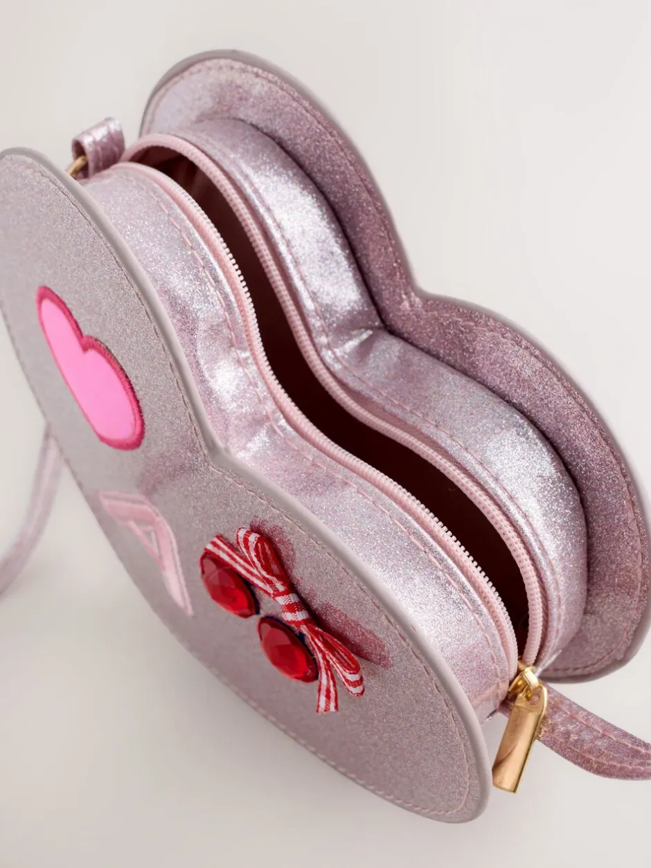Tassen|Next Pale Pink/ Metallic - Gem Heart Initial Bag
