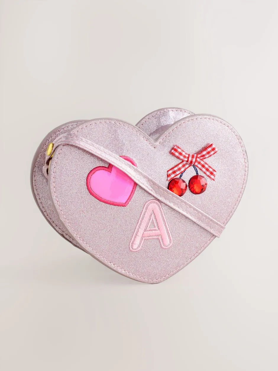 Tassen|Next Pale Pink/ Metallic - Gem Heart Initial Bag