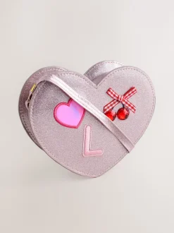 Tassen|Next Pale Pink/ Metallic - Gem Heart Initial Bag