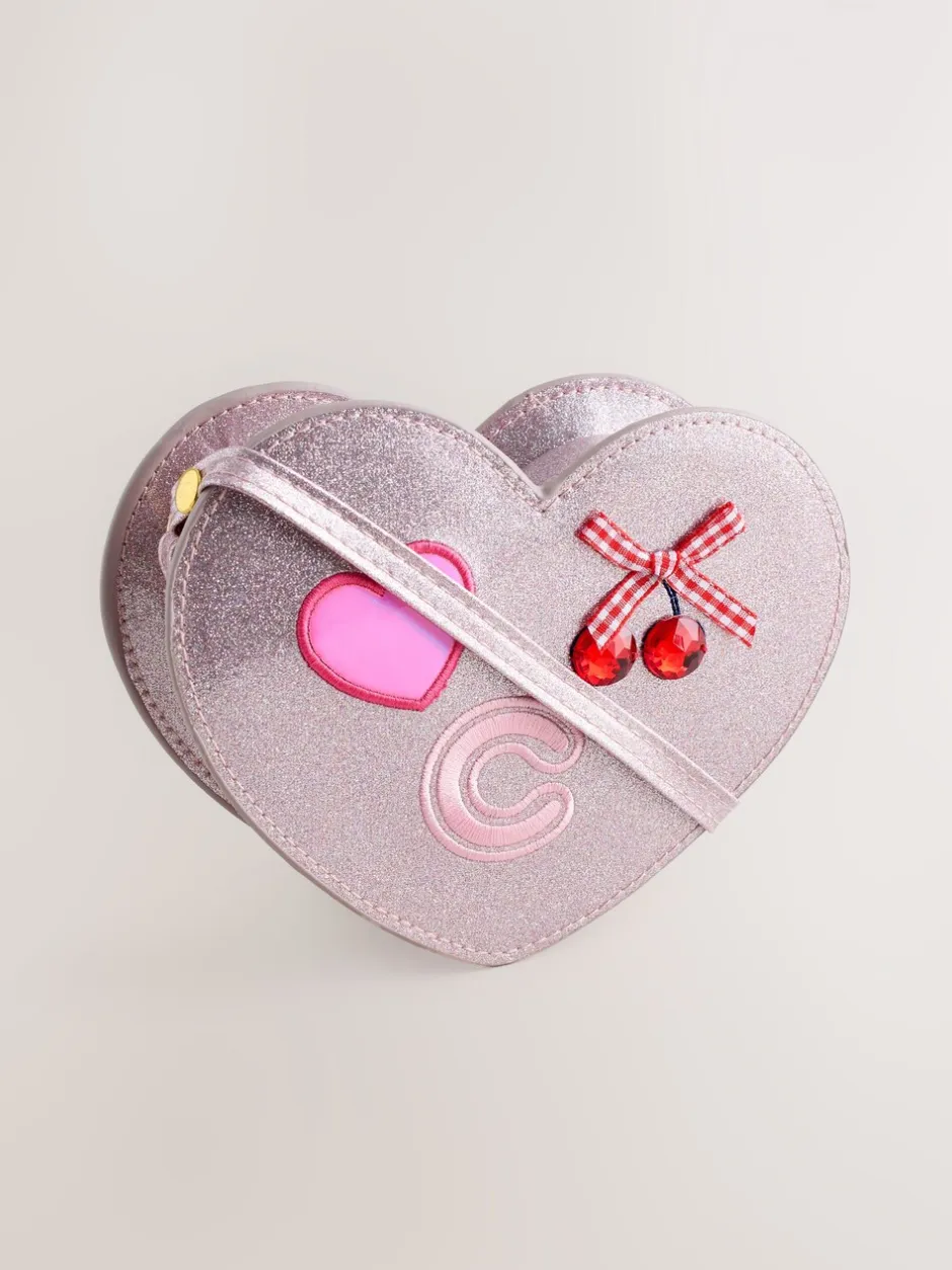 Tassen|Next Pale Pink/ Metallic - Gem Heart Initial Bag
