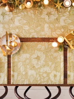 Tafellinnen En Placemats |Paoletti - Grote kersttafelloper met hert