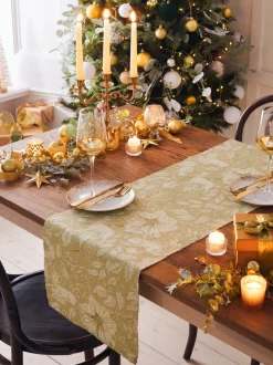 Tafellinnen En Placemats |Paoletti - Grote kersttafelloper met hert